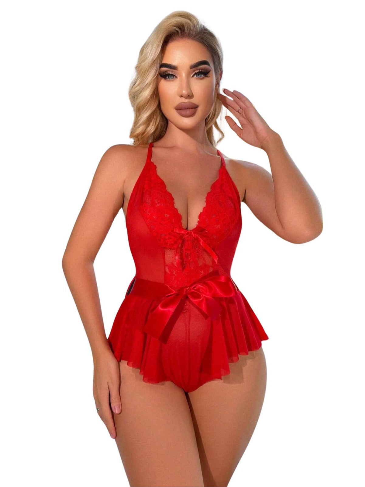 Women Babydoll Combo Set Nightwear Lingerie