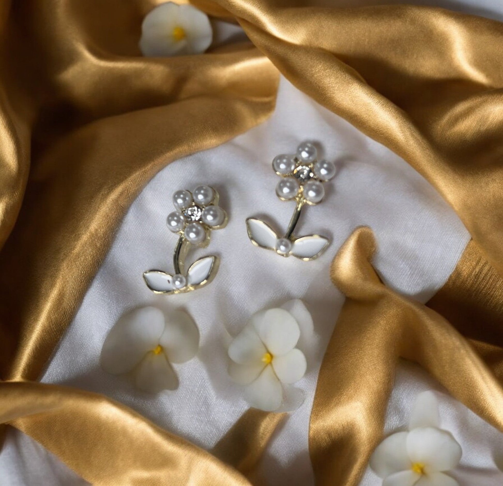 Mini Floral White Studs for Women & Girls - LUXZII - A Touch Of Luxury