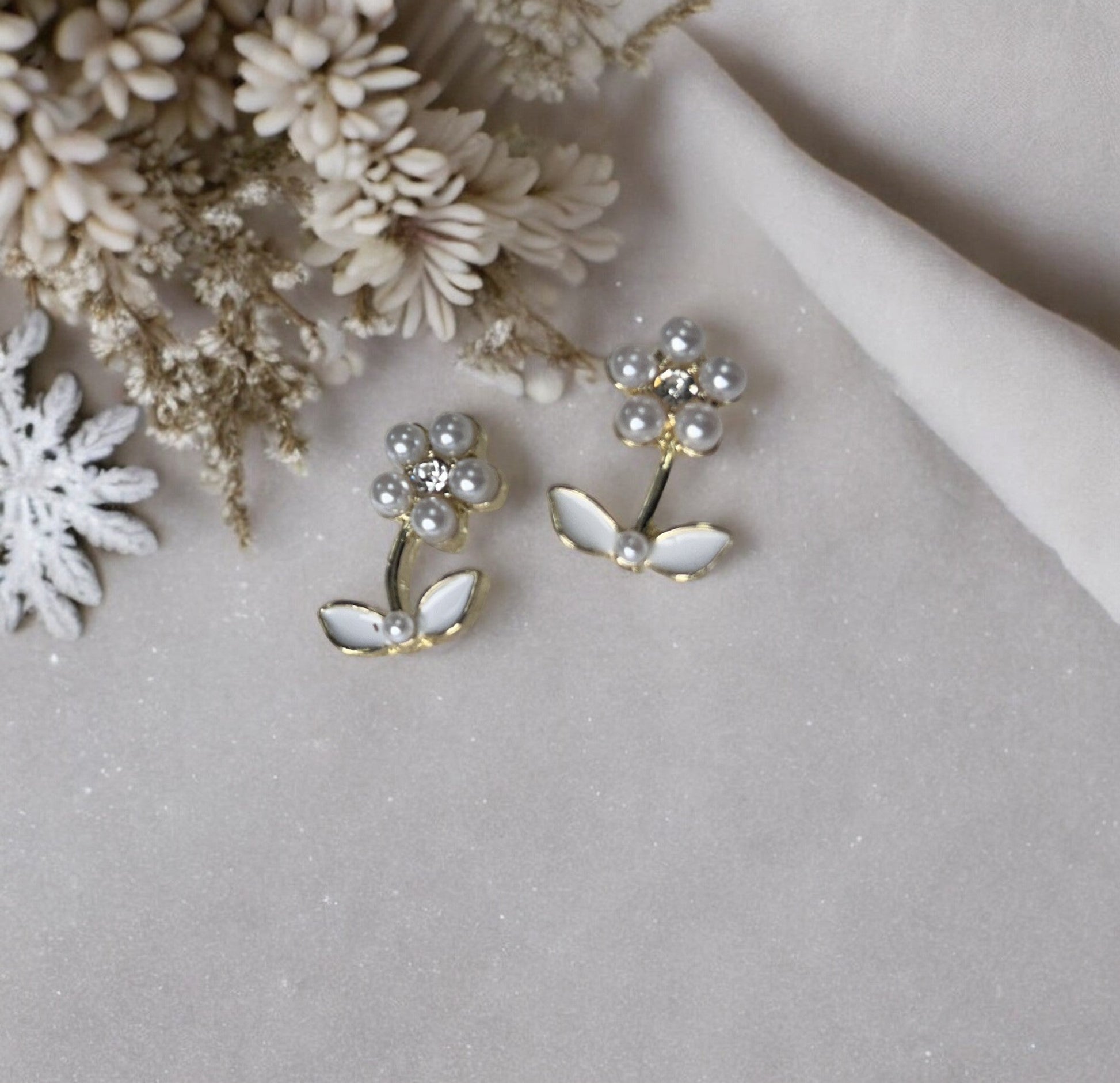 Mini Floral White Studs for Women & Girls - LUXZII - A Touch Of Luxury