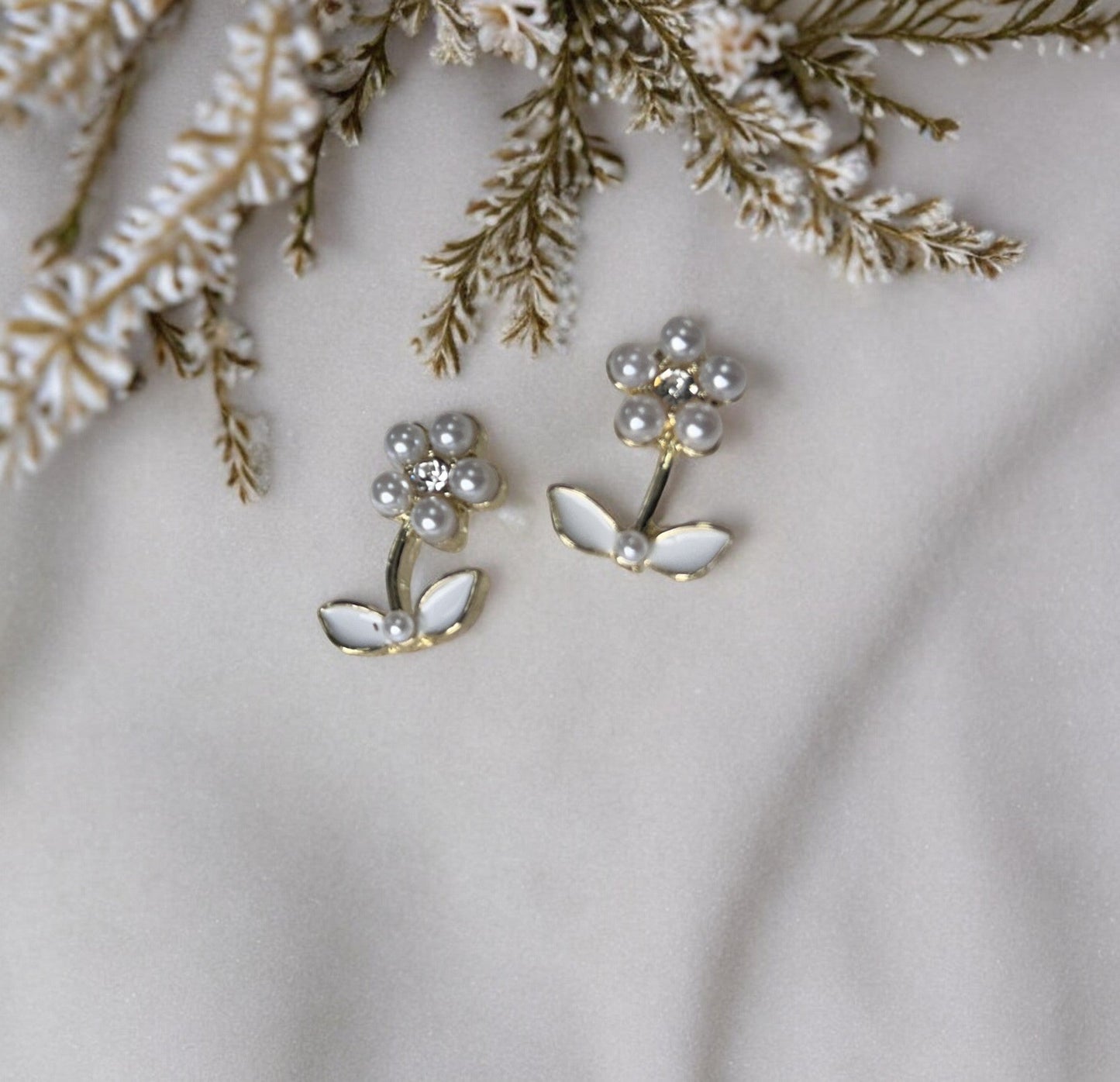 Mini Floral White Studs for Women & Girls - LUXZII - A Touch Of Luxury