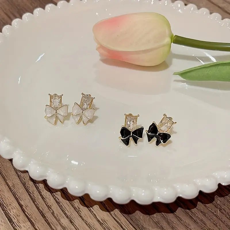 Unique Korean Bow Studs for Women & Girls - LUXZII - A Touch Of Luxury